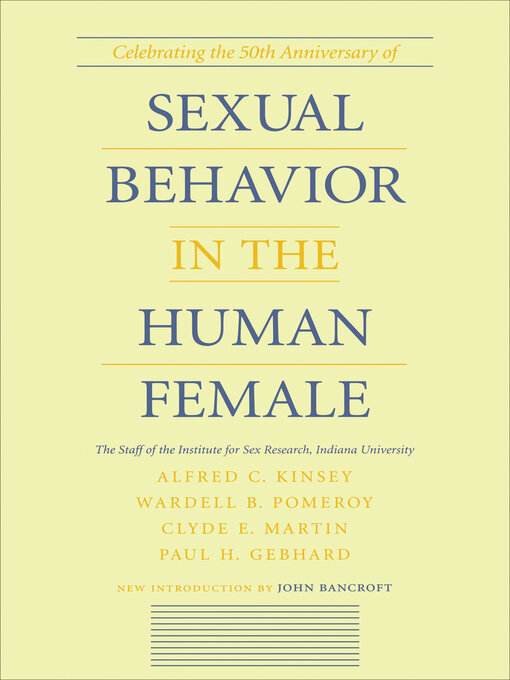 Title details for Sexual Behavior in the Human Female by Alfred C. Kinsey - Wait list
